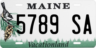 ME license plate 5789SA