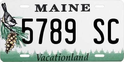 ME license plate 5789SC