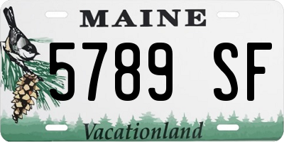 ME license plate 5789SF