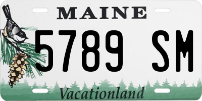 ME license plate 5789SM