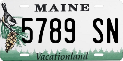 ME license plate 5789SN
