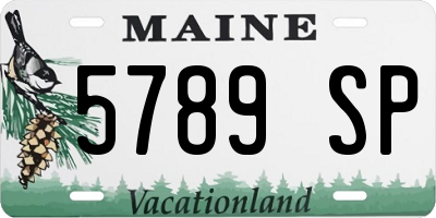ME license plate 5789SP