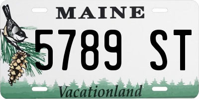 ME license plate 5789ST