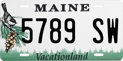 ME license plate 5789SW