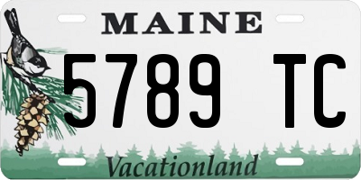ME license plate 5789TC