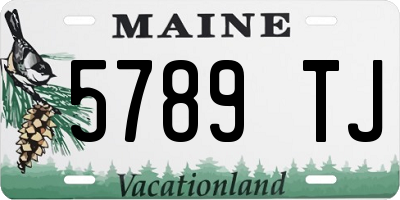 ME license plate 5789TJ