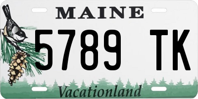 ME license plate 5789TK