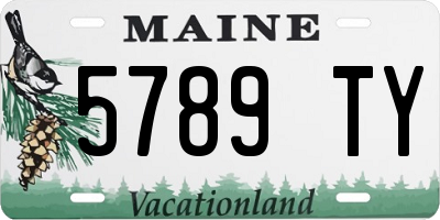 ME license plate 5789TY