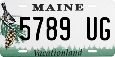 ME license plate 5789UG