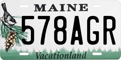 ME license plate 578AGR