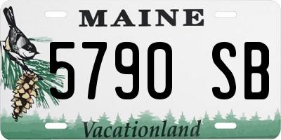 ME license plate 5790SB