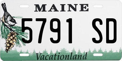 ME license plate 5791SD
