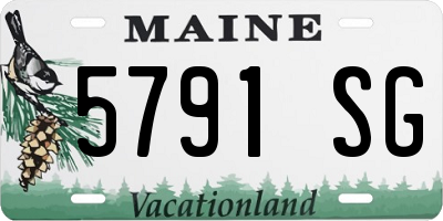 ME license plate 5791SG