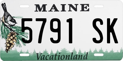 ME license plate 5791SK