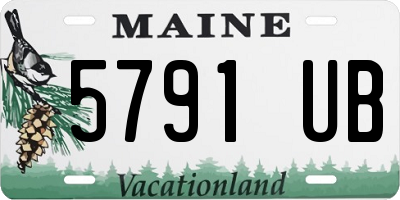 ME license plate 5791UB