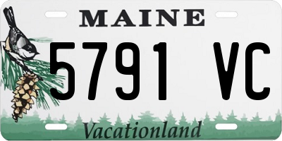 ME license plate 5791VC