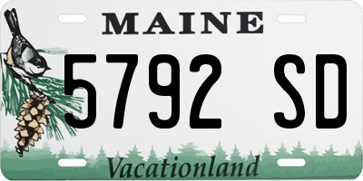 ME license plate 5792SD
