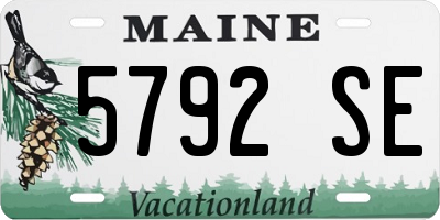 ME license plate 5792SE