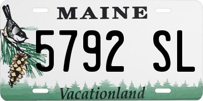 ME license plate 5792SL