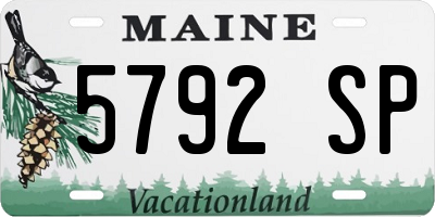 ME license plate 5792SP