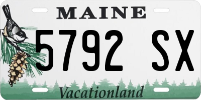 ME license plate 5792SX