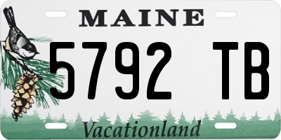 ME license plate 5792TB