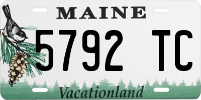 ME license plate 5792TC
