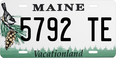 ME license plate 5792TE