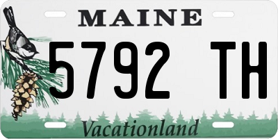ME license plate 5792TH