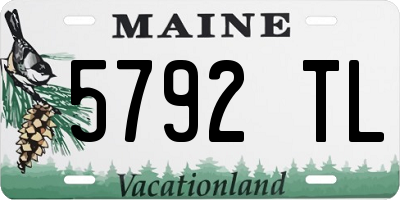 ME license plate 5792TL
