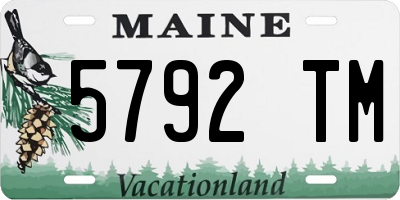 ME license plate 5792TM