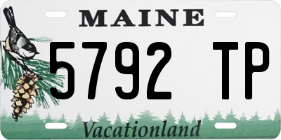 ME license plate 5792TP