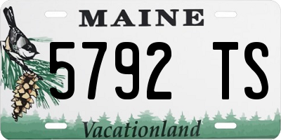 ME license plate 5792TS