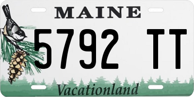 ME license plate 5792TT