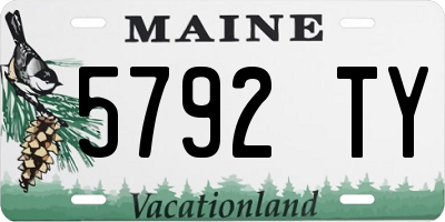 ME license plate 5792TY