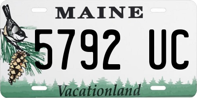 ME license plate 5792UC