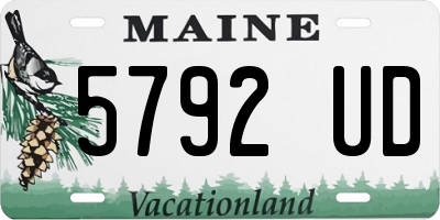 ME license plate 5792UD
