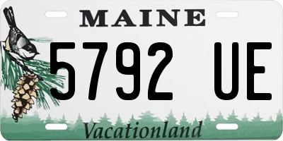 ME license plate 5792UE