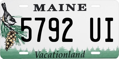 ME license plate 5792UI