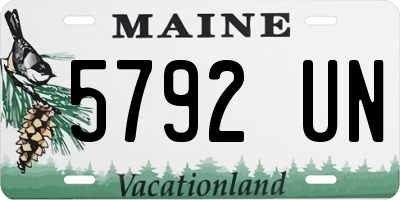 ME license plate 5792UN