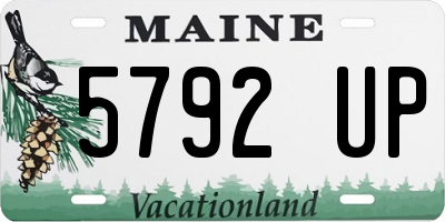 ME license plate 5792UP