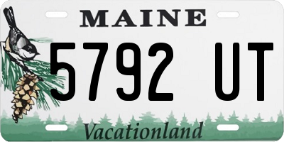ME license plate 5792UT