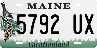 ME license plate 5792UX