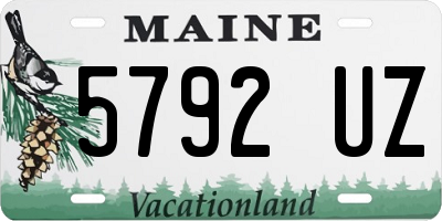 ME license plate 5792UZ