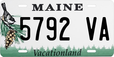 ME license plate 5792VA