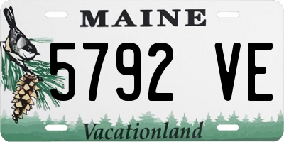 ME license plate 5792VE