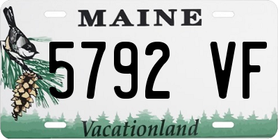 ME license plate 5792VF