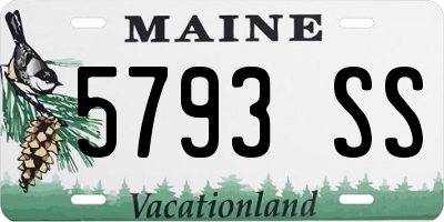ME license plate 5793SS