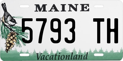 ME license plate 5793TH