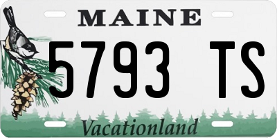 ME license plate 5793TS